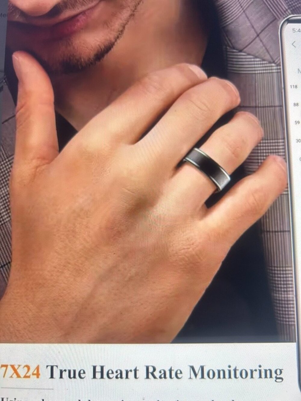NIB! Smart Ring Basic Parameters Stainless Steel Waterproof ~Size 13